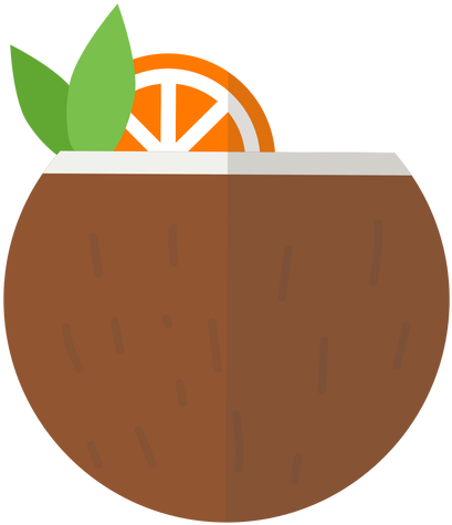 Coconut Cocktail Icon Transparent - Illustration (512x512)