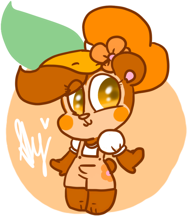Orange Blossom Bear By Shydraws99 - Cartoon (894x894)