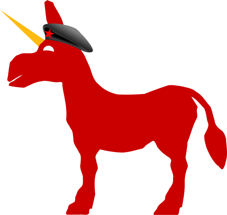 Unicorn Political Party - Donkey Unicorn Silhouette (918x870)