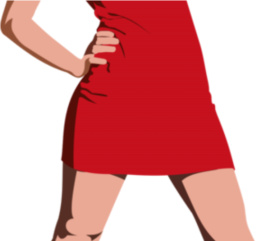 Red Dress Clipart Day - Girl (640x480)