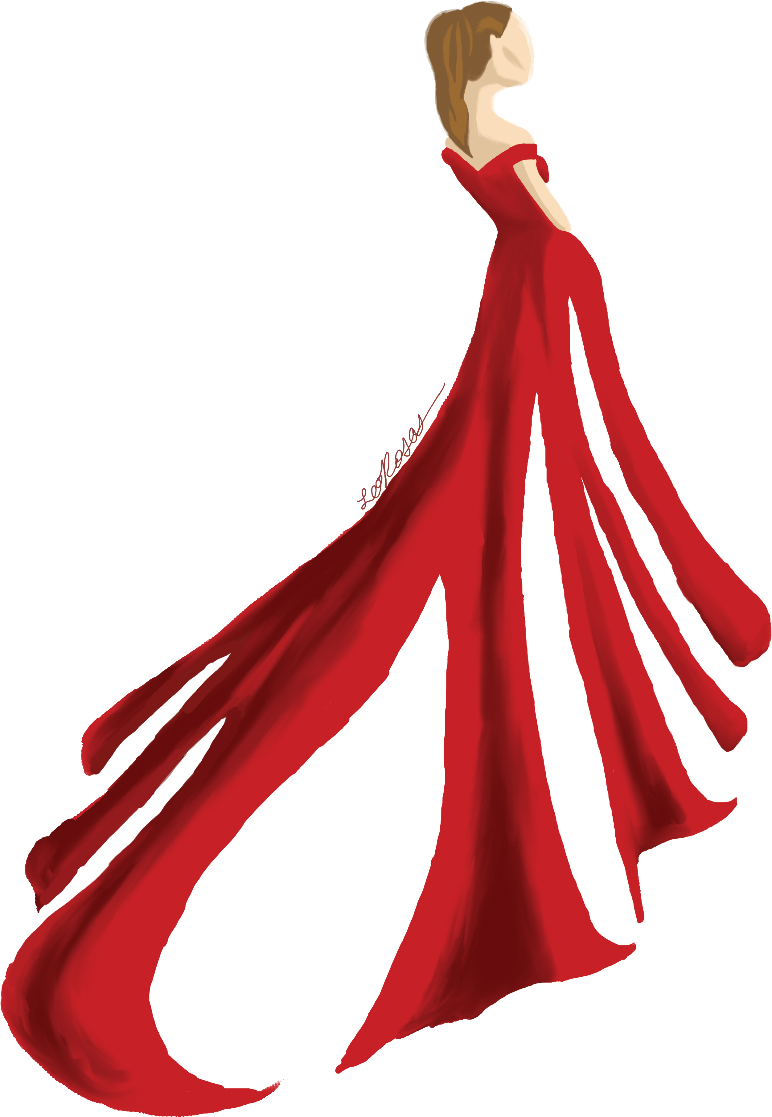 Alpha Phi's Red Dress Gala - Illustration (2865x4127)