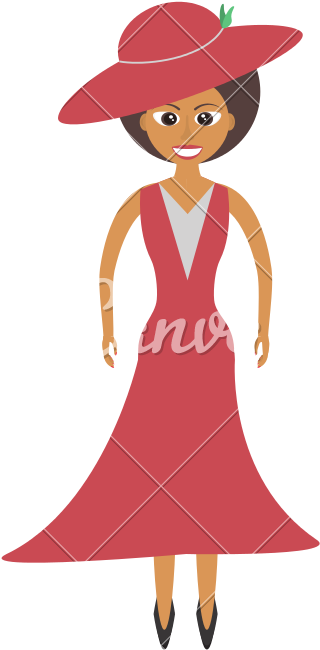 Elegant Woman Red Dress Icon - Illustration (800x800)