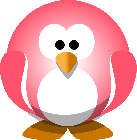 Red Penguin Clip Art At Clker Com - Penguin (582x596)