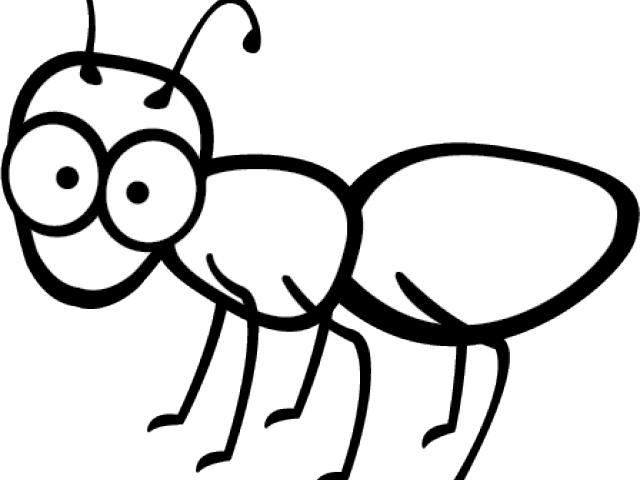 Ant Clipart Family - Ant Clip Art Black And White (640x480)