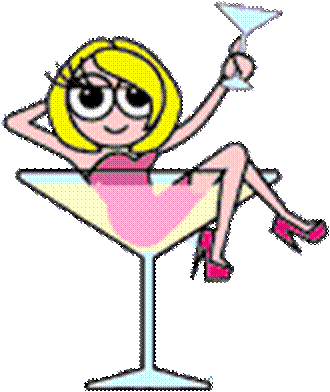 Cheers And A Glass Of Mulled Wine - Cartoon (330x392)