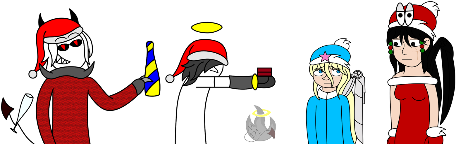 Christmas Gift Art Exchange Succes By Produccionesm121 - Cartoon (1591x502)
