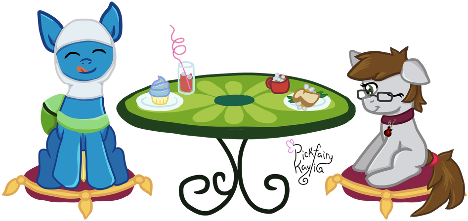 Pickfairy Has Lunch With Finn The Pony By Pickfairy - Cartoon (1024x745)