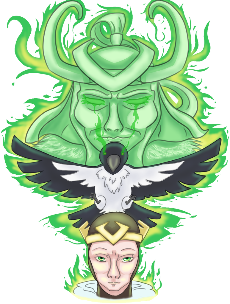 The Flaming Totem Of Loki By Holly Jolly - The Flaming Totem Of Loki By Holly Jolly (784x1020)