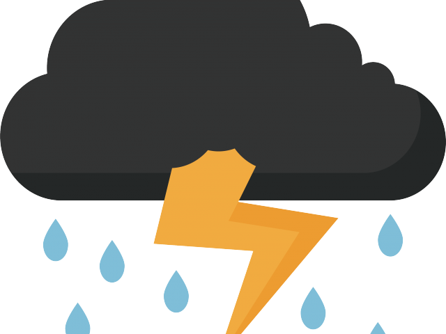 Lightning Clipart Thundering - Clip Art Thunder Png (640x480)