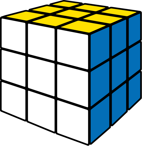 Rubiks Cube White - White Rubiks Cube Png (581x600)