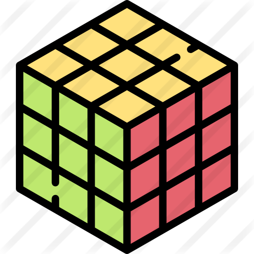 Rubik Free Icon - Coloring Page Rubiks Cube (512x512)