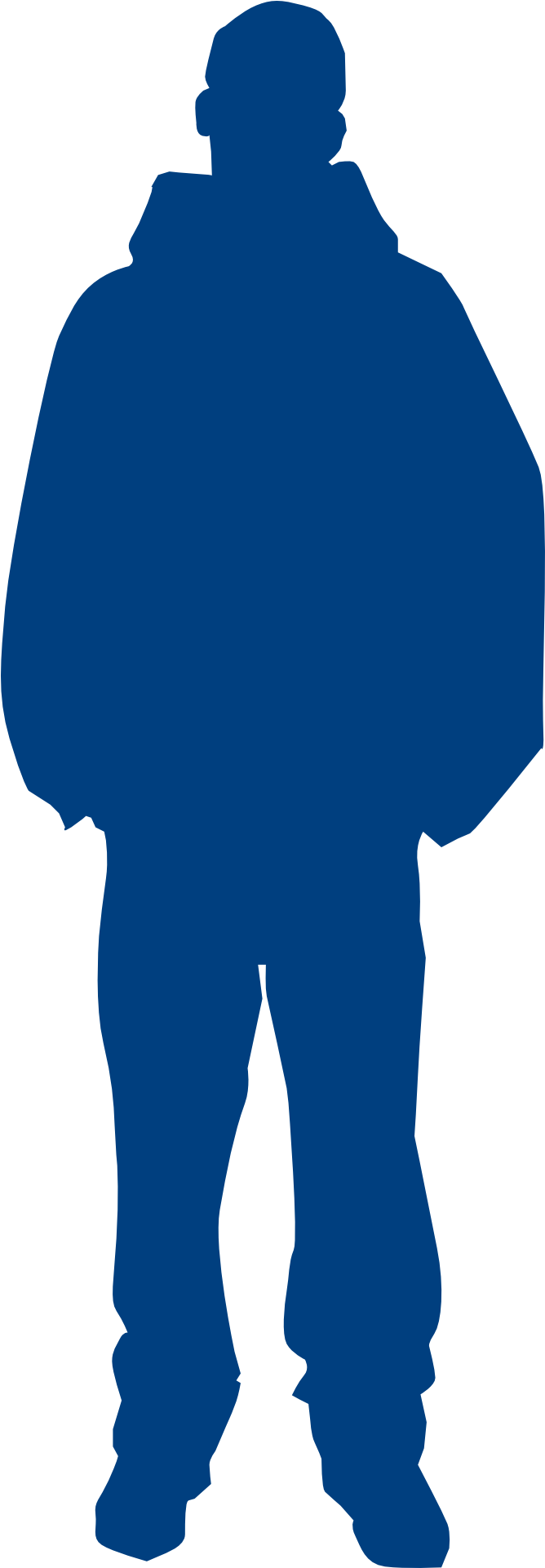 Person Standing Clip Art - Human Silhouette Transparent (960x1920)