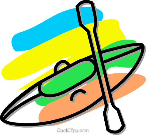 Royalty Free Vector Clip Art Illustration Vc - Kayak Clipart Black And White (480x443)