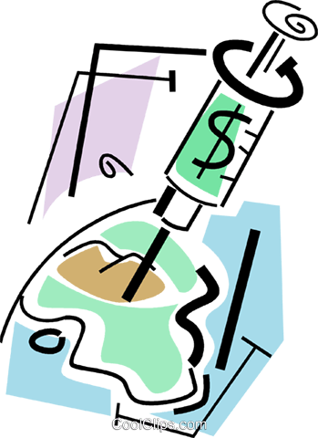 Injection Of Cash Royalty Free Vector Clip Art Illustration - Injection Of Cash Royalty Free Vector Clip Art Illustration (349x480)