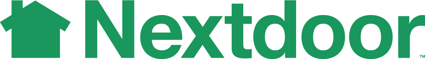 Logo Green Large - Next Door Logo (1464x204)