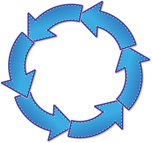 Circulo De Setas Png (500x473)