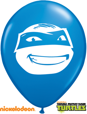 Ninja Turtles Face Assortment Latex Balloon Dark Blue - New Teenage Mutant Ninja Turtles Faces (342x450)