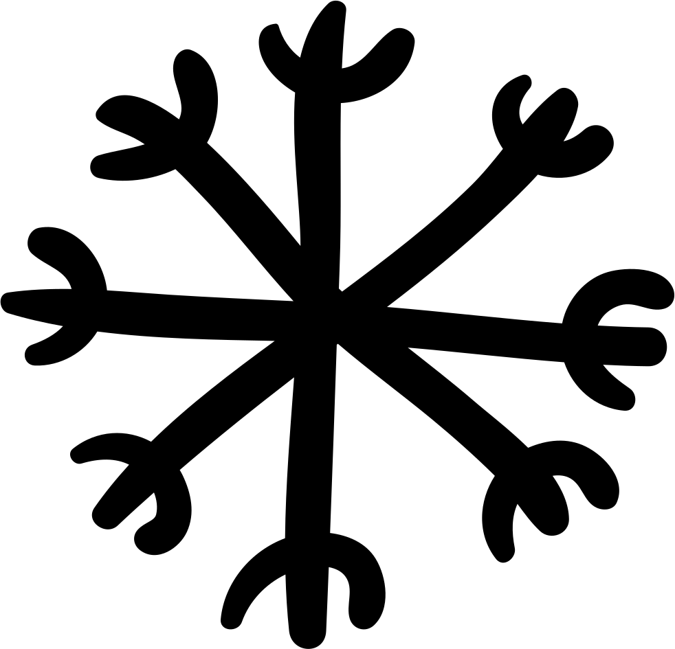 Hand Svg Library Techflourish - Simple Hand Drawn Snowflake (982x945)