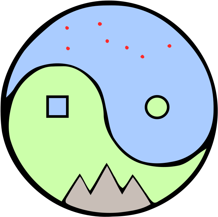 Yinyang, Heaven Squared Earth Colour - Scalable Vector Graphics (774x768)