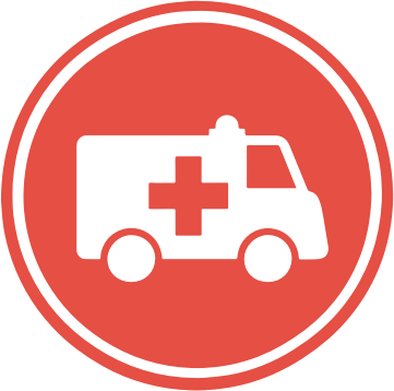 Transport A Woman To And From The Hospital, On Average - White Ambulance Png (361x358)