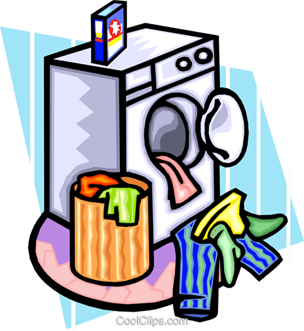 Clothes In Dryer Royalty Free Vector Clip Art Illustration - Clip Art Washing Machine (441x480)