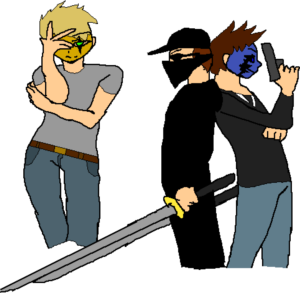 Hollywood Undead //charlie//danny//johnny - Cartoon (1000x1000)