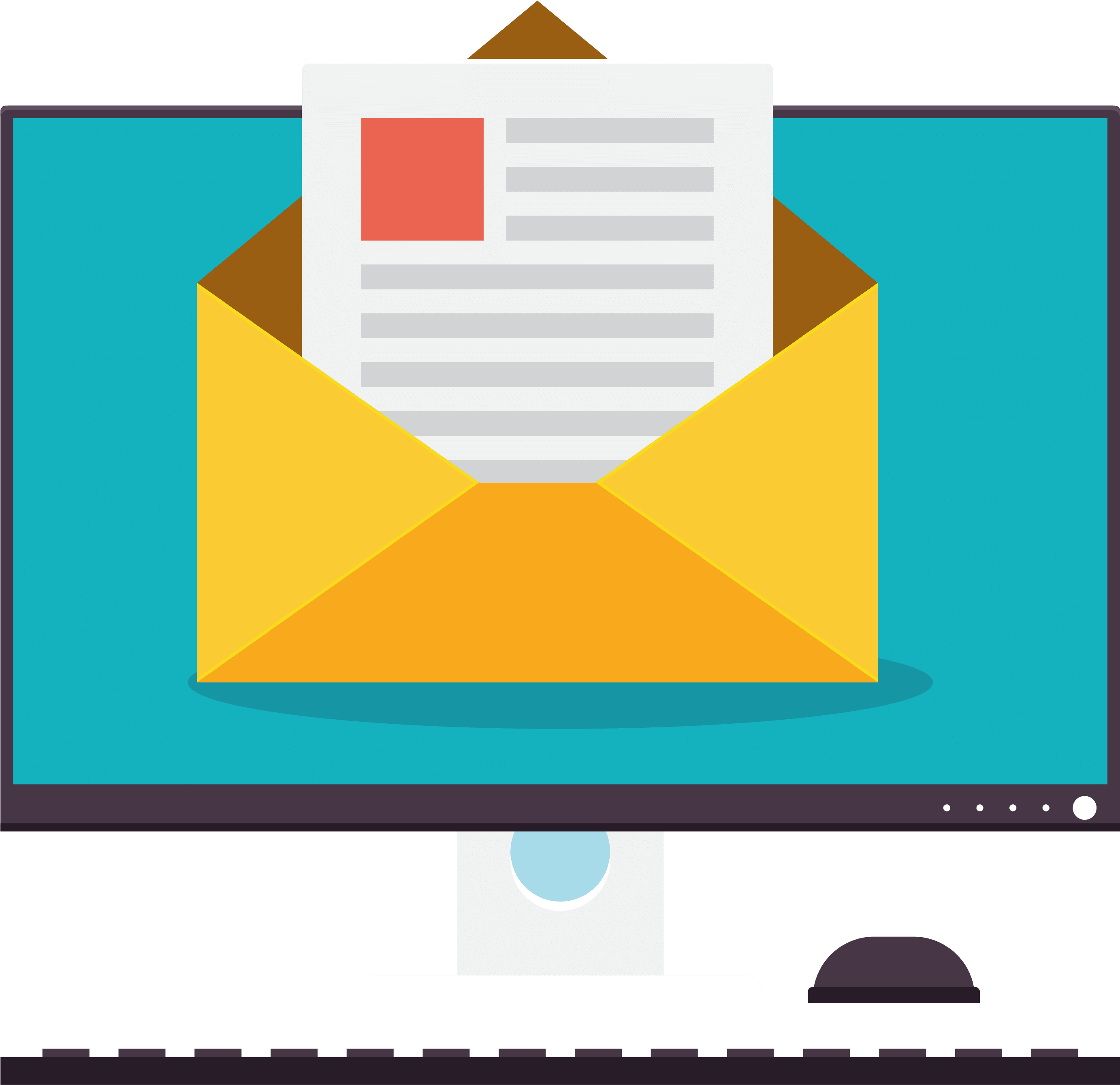 Advertisement Clipart Computer Class - Email Marketing (4167x4167)