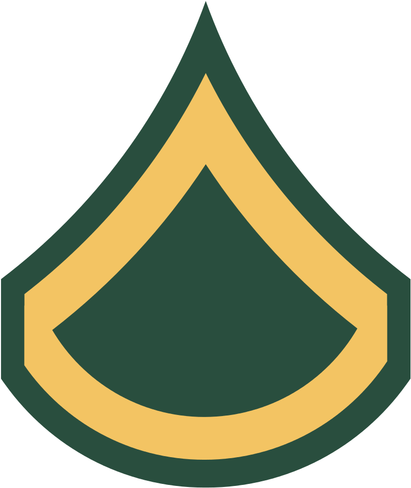 Army Usa Or 03 - Army Private Insignia (853x1024)