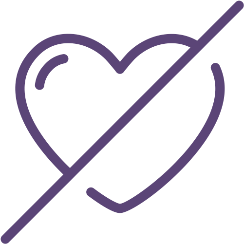 Heart, Spirit, Love, Adore, No, Not Allowed, - Not Love Icon Png (512x512)