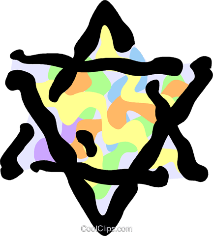 Star Of David Royalty Free Vector Clip Art Illustration - Jewish Sympathy (433x480)
