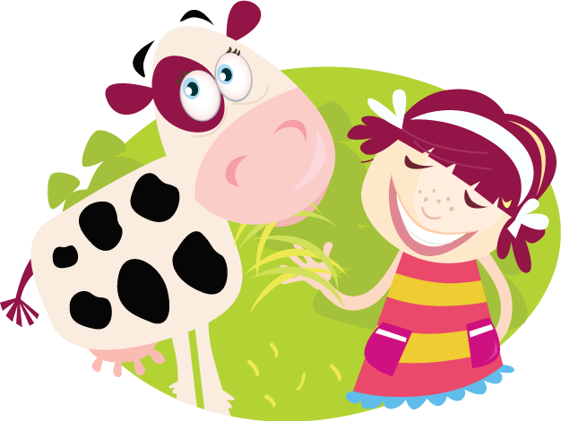 Don't Ditch The Dairy - Niña Con Una Vaca (626x470)