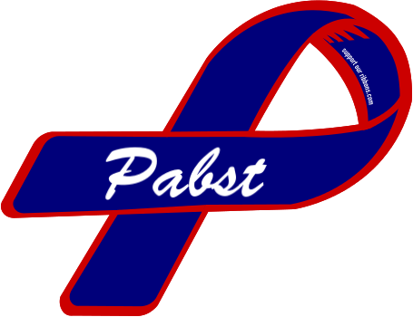 Custom Ribbon - Pabst - Material - - Food Or Drink Signs (455x350)