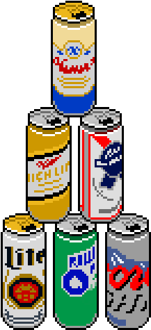 Pixel Art Joey Borovicka Tumblr Png Pabst Blue Ribbon - Diet Soda (500x500)