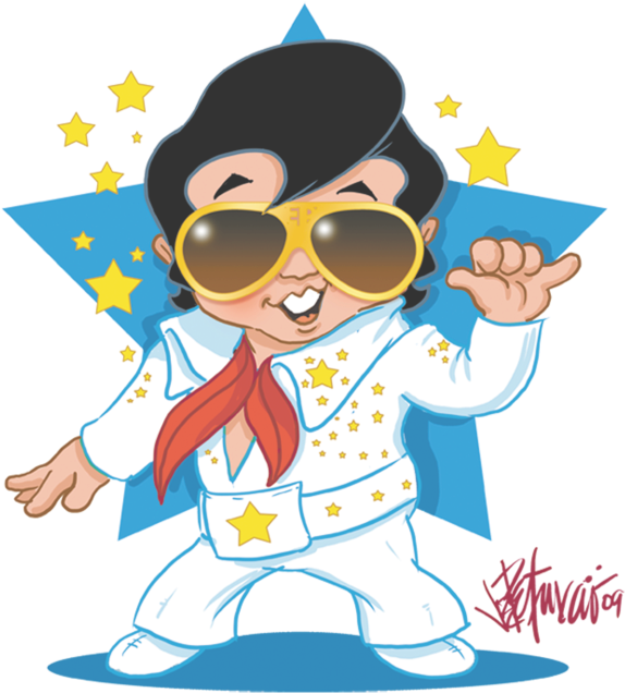 Elvis Baby Elvis Presley Cartoon (600x677)