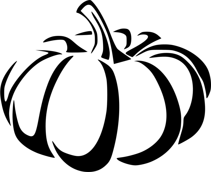 Free Png Download Black And White Pumpkin Png Images - Clip Art (850x694)