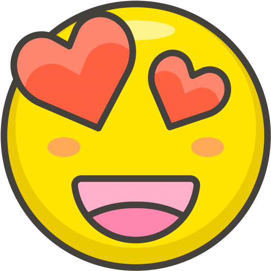 Smiling Face With Heart Eyes Emoji - 表情 喜歡 (866x650)
