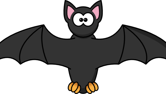 Biking With Bats - Bat Cartoon (537x305)