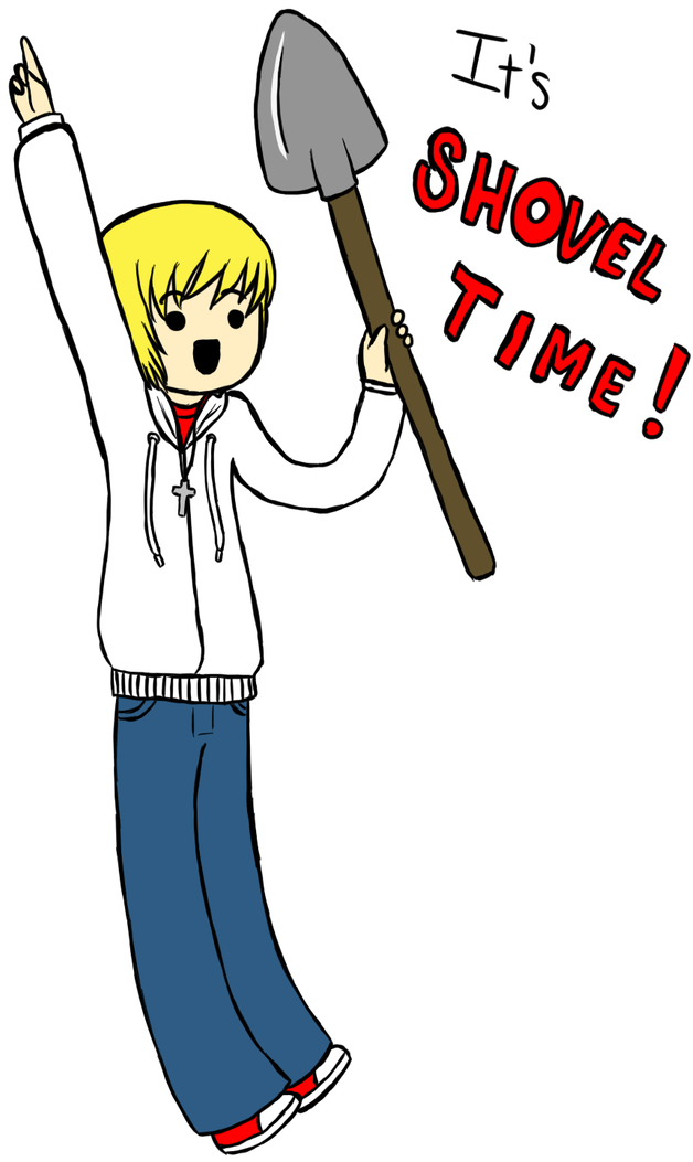It's Shovel Time By Rainbowflor - Cartoon (730x1095)