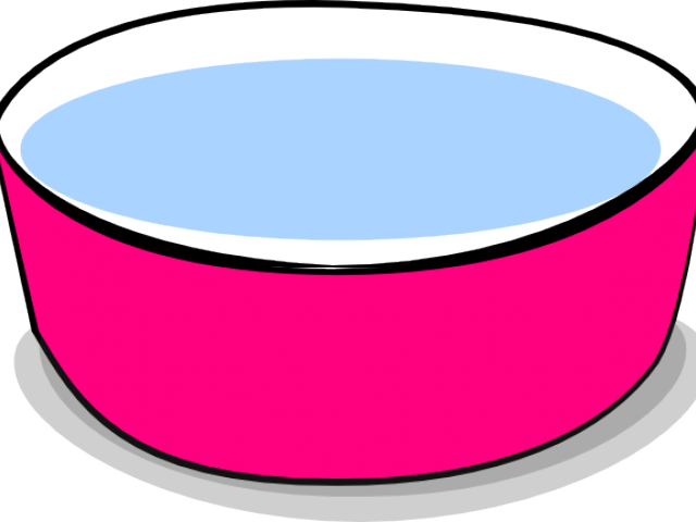 2 Dog Bowls Cliparts - Cartoon Bowl Of Water (640x480)