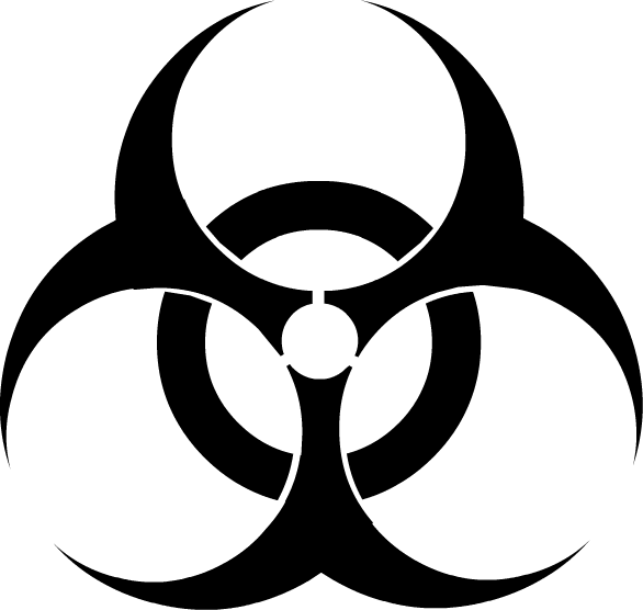 Biological Warfare - Biohazard Transparent Png (586x556)