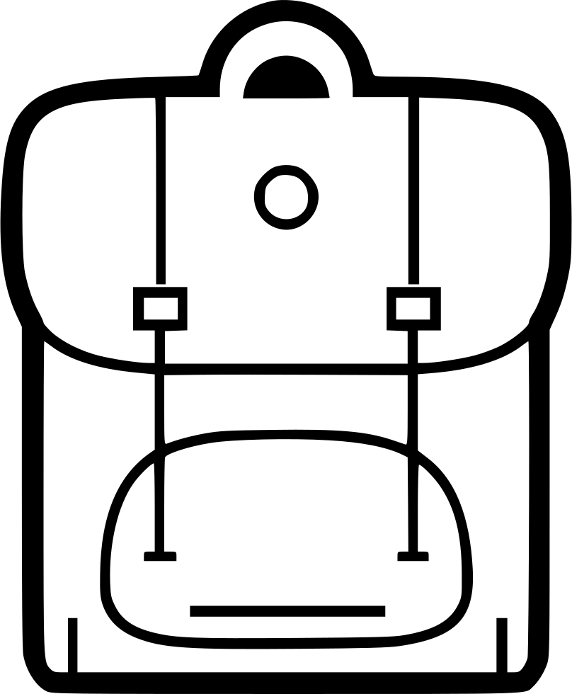 Backpack Comments - Line Art (808x980)