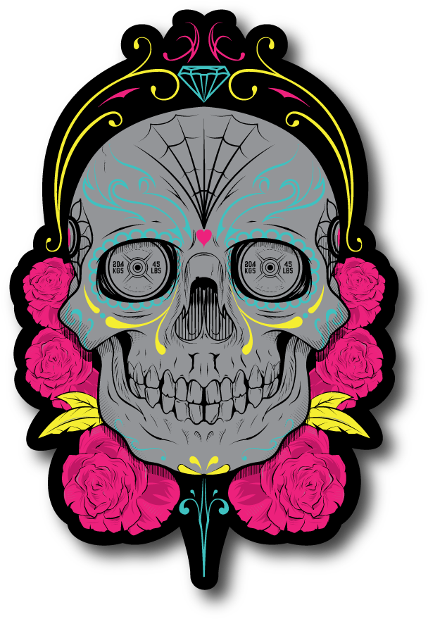 Dia De Los Muertos Clipart Chalk - Illustration (615x887)