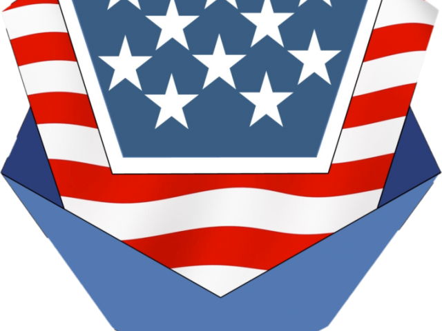 Medal Clipart Honor Student - Triangle Shaped American Flag (640x480)