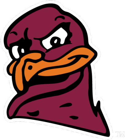 Hokiebird Head On Maroon Background - Hokie Bird Virginia Tech Hokies (800x800)