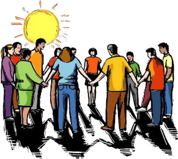 Anger Management And Conflict Resolution - People Praying Together Clipart (600x519)