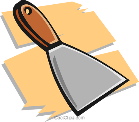 Putty Knife Royalty Free Vector Clip Art Illustration - Spachtel Clipart (480x422)