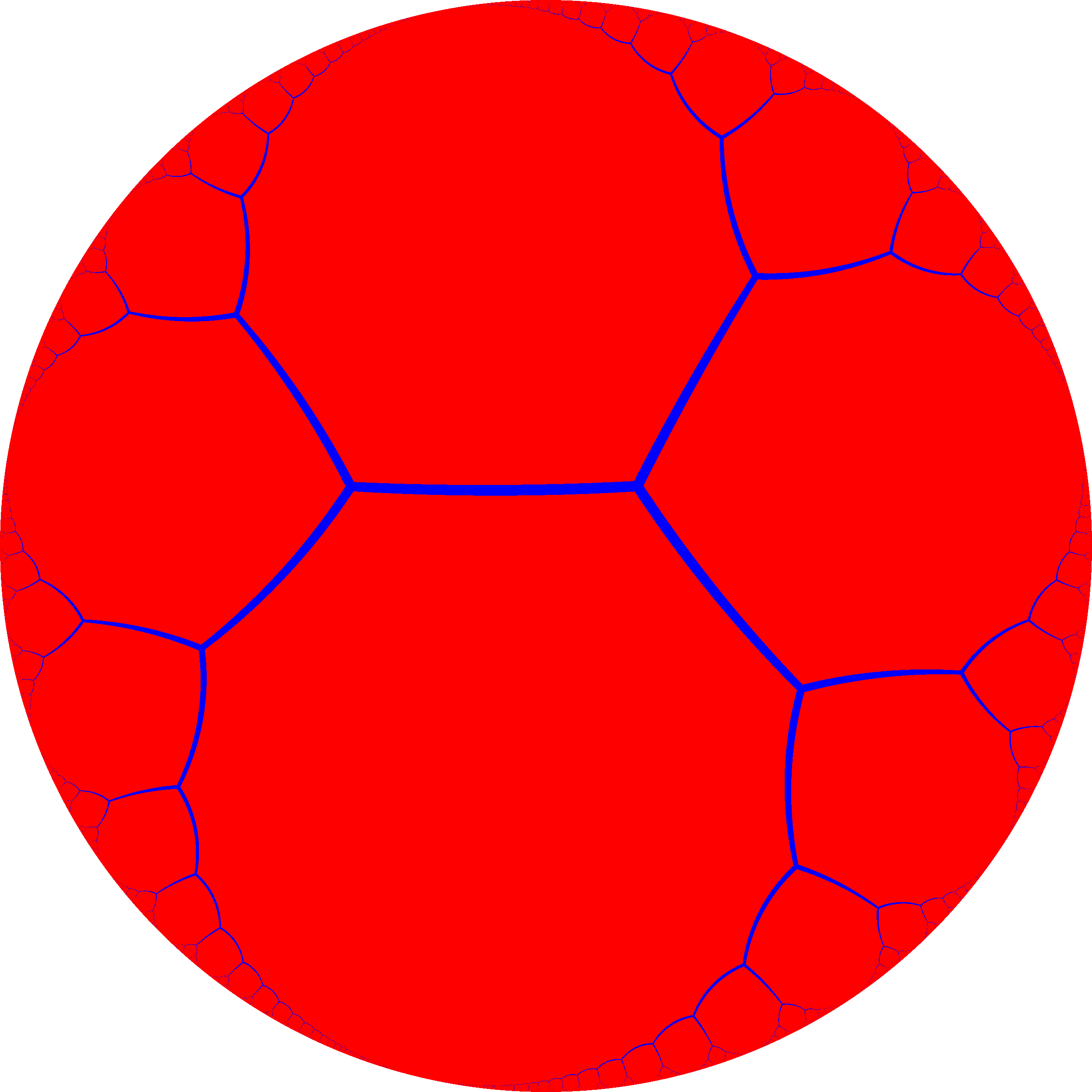 1200 X 1200 4 - Monohedral Disc Tiling In 3d (2520x2520)