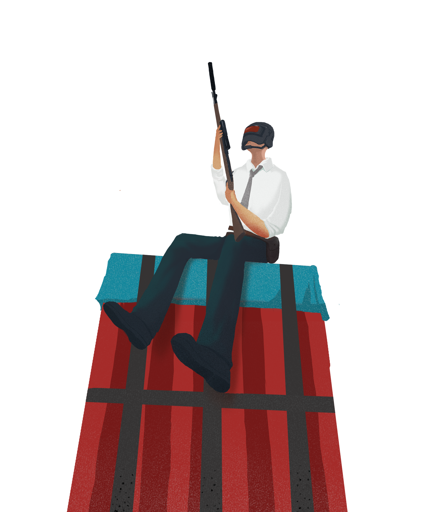 Cartoon Hand Drawn Creative Machine Gun Png And Psd - Shooting Sport (2000x2000)
