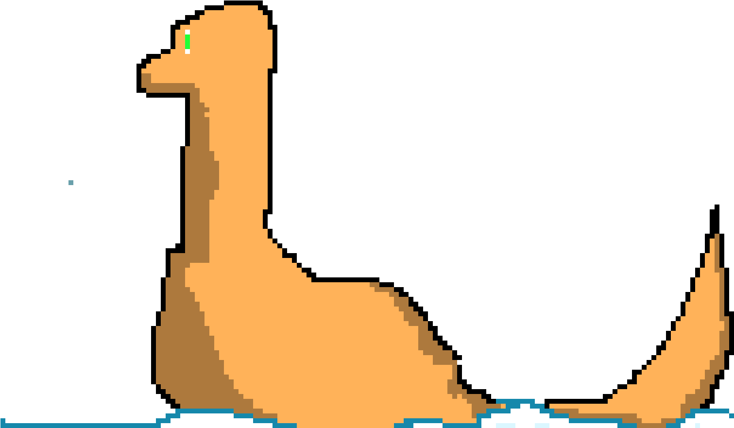 Sea Monster Clipart Pixel - Duck (1510x920)