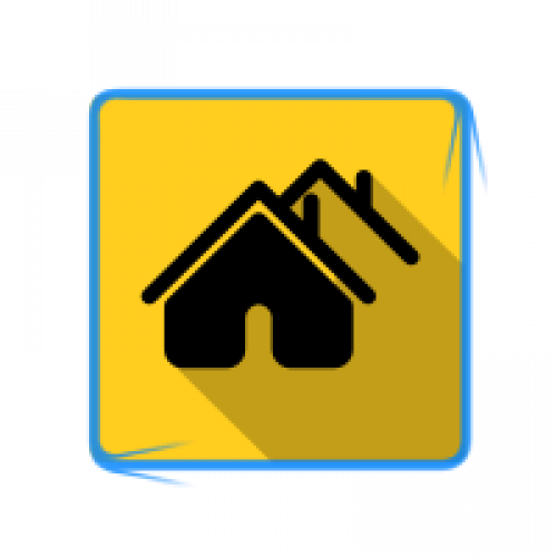 Home Visit Service - Two Houses Icon (500x500)
